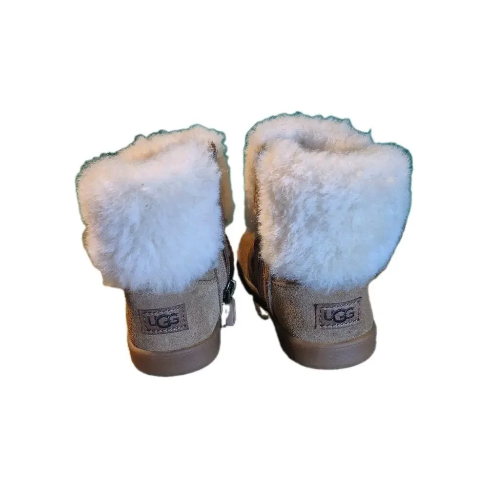 Baby UGG RAMONA FUR CHESTNUT BOOTS SIZE US 7